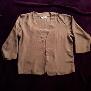 Vintage Royal Silk 10 Brown Lightweight Jacket